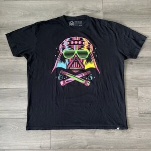Into The AM Mens 2XL T Shirt Black Neon Darth Vader Graphic